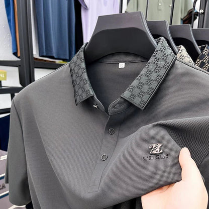 Vintage Dynamic Wave Polo T-Shirt: Effortless Motion in Every Thread