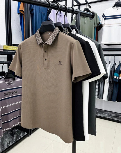 Vintage Dynamic Wave Polo T-Shirt: Effortless Motion in Every Thread