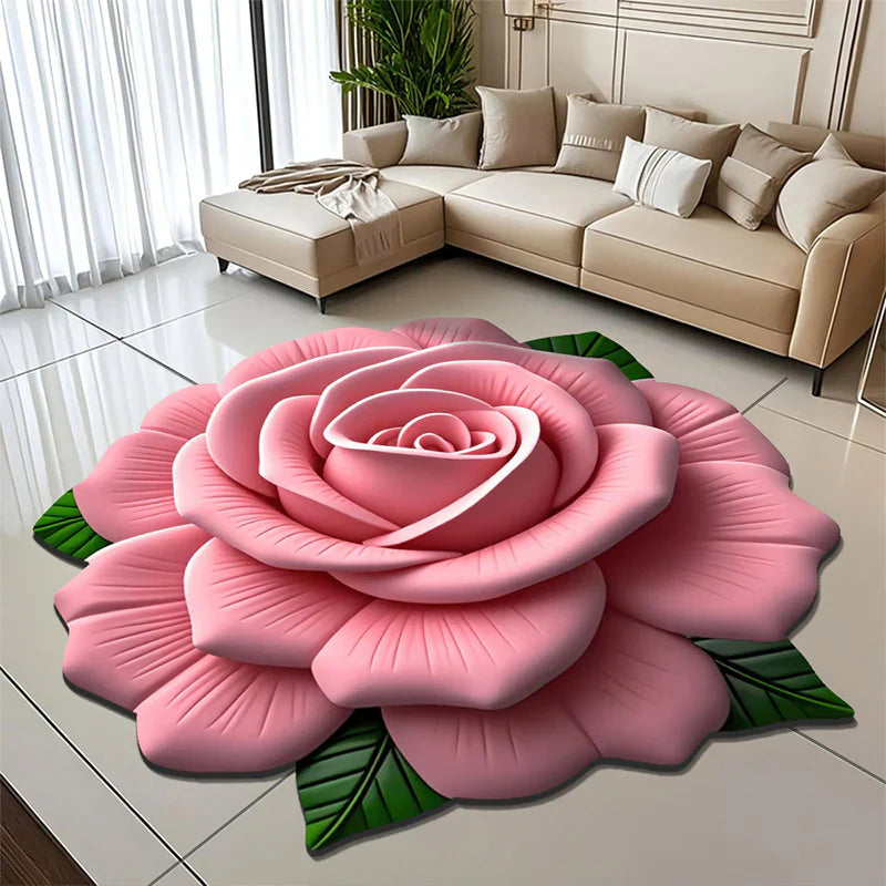 🌺Limited Time Half Price - Floral Plush and Diatomaceous Earth Floor Mat