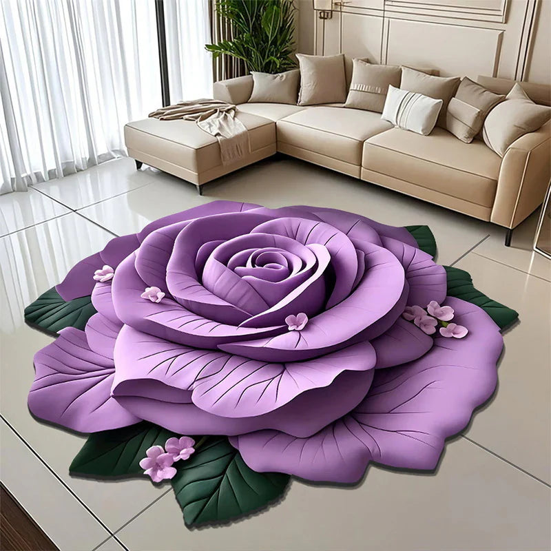 🌺Limited Time Half Price - Floral Plush and Diatomaceous Earth Floor Mat