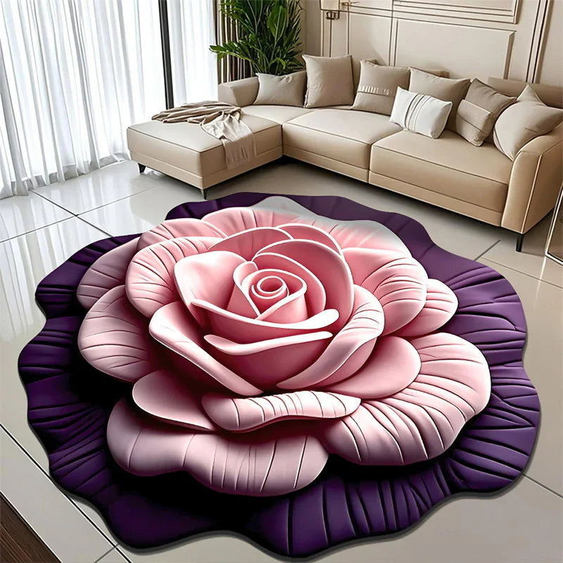 🌺Limited Time Half Price - Floral Plush and Diatomaceous Earth Floor Mat