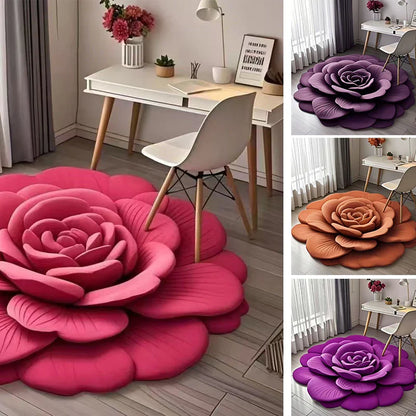 🌺Limited Time Half Price - Floral Plush and Diatomaceous Earth Floor Mat